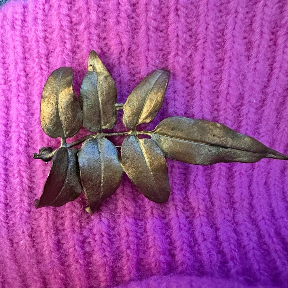 Michael Michaud vintage leaf brooch
